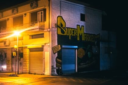supermarket at night