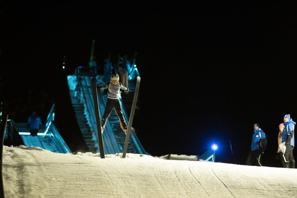 ski jumper podium