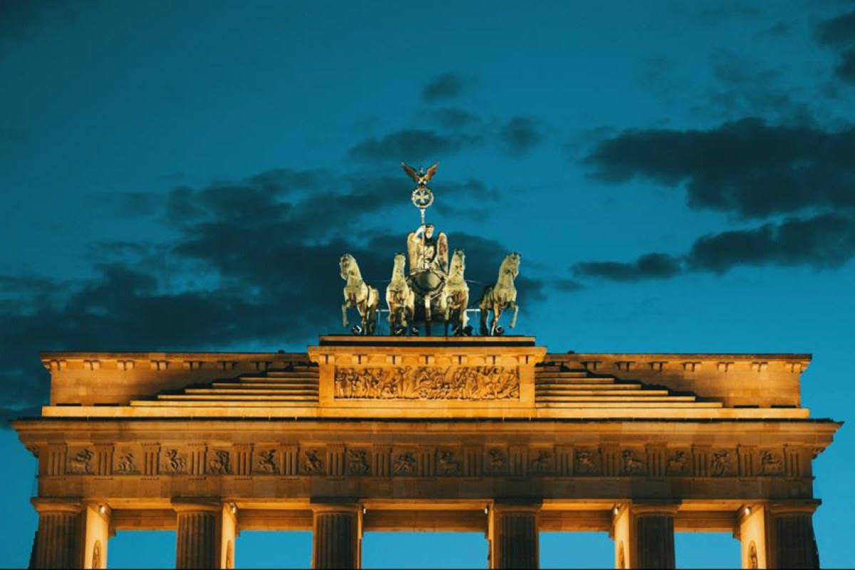empty German shopping street