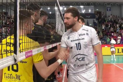 volleyball match action