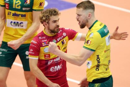 volleyball match action