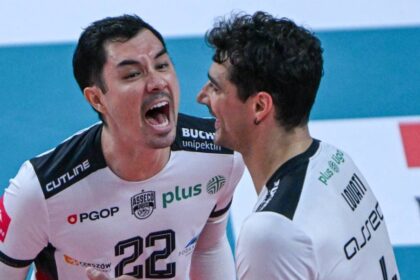 volleyball match action