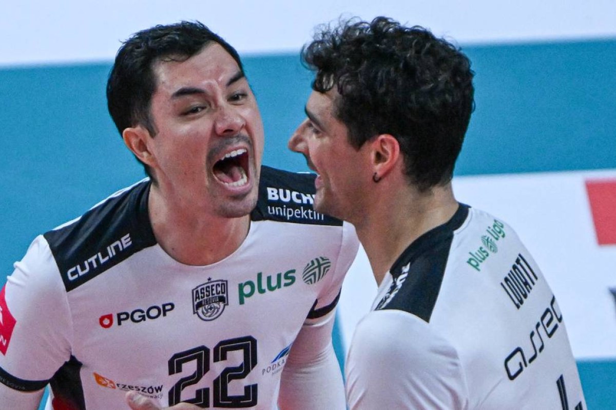 volleyball match action