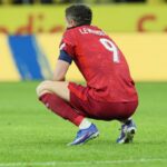 Robert Lewandowski pensive