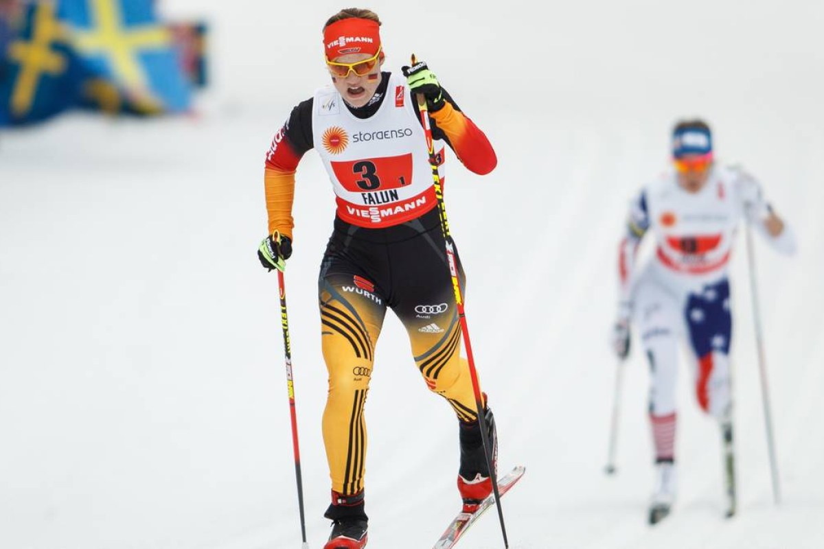 Victoria Carl skiing