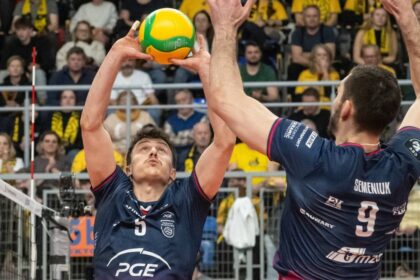 volleyball match action