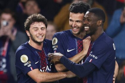 PSG football celebration