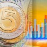 financial chart laptop