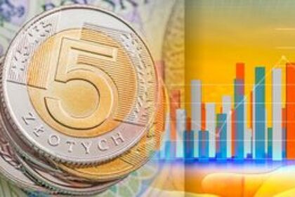 financial chart laptop