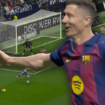 Robert Lewandowski goal celebration