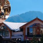 empty mountain street winter