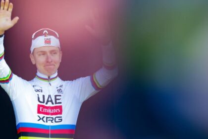 Tadej Pogacar cycling