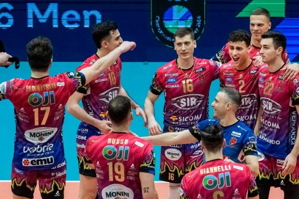 volleyball match action