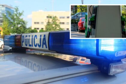 police cars gas station