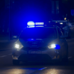 car crash gas station