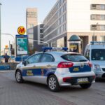 police car, woman officer