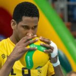 volleyball match action