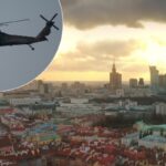 police helicopter city