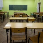 empty school corridor