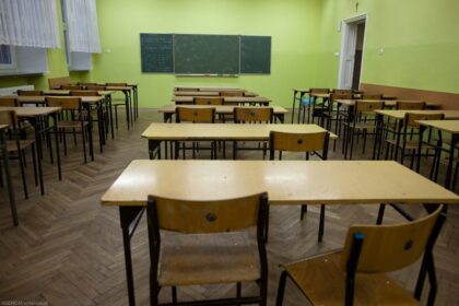 empty school corridor