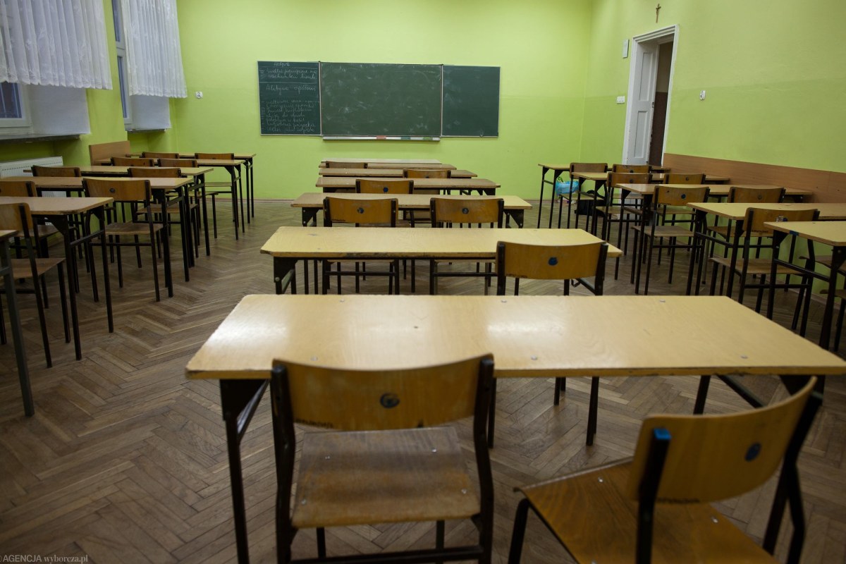 empty school corridor