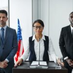 political meeting serious