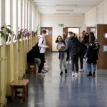empty school corridor