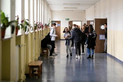 empty school corridor