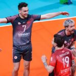 volleyball trophy celebration