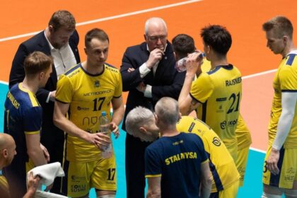 volleyball match action