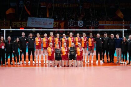 volleyball trophy celebration