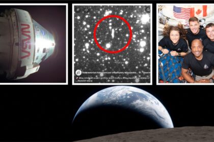 Orion spacecraft night sky