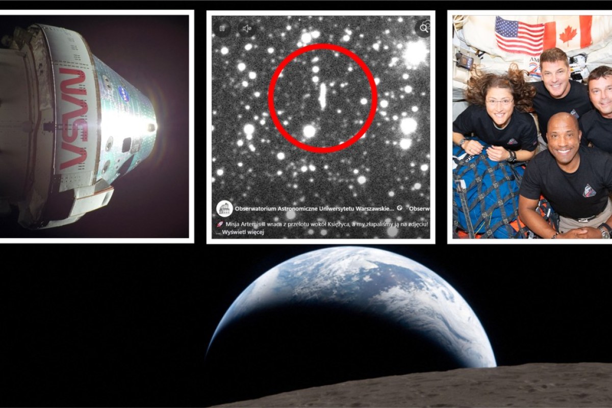 Orion spacecraft night sky