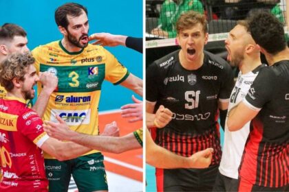 volleyball match action