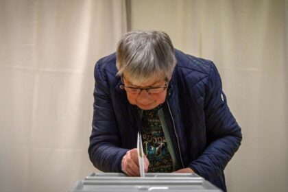 Hungary election polling station