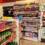 alcohol shop shelves