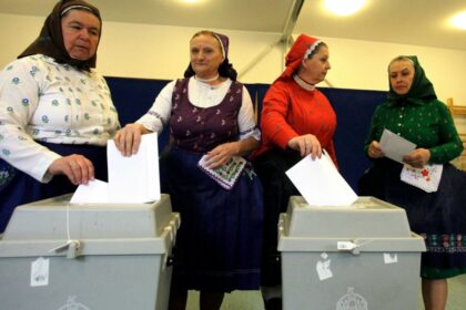 Hungary election polling station