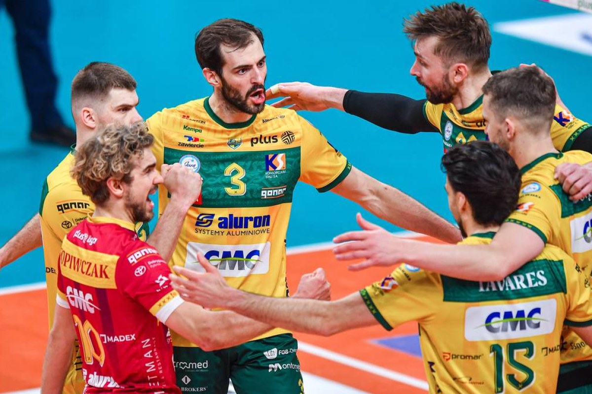 volleyball match action