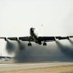 damaged military aircraft