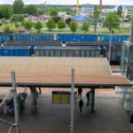 police tape railway station