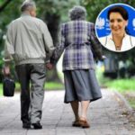 senior with document