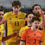 volleyball match action