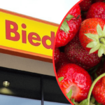 strawberries supermarket display