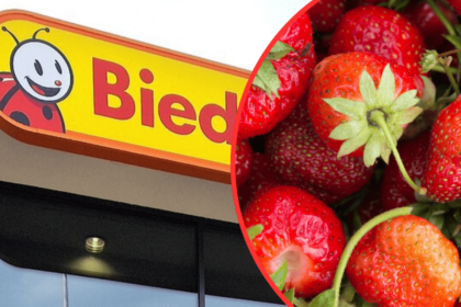 strawberries supermarket display