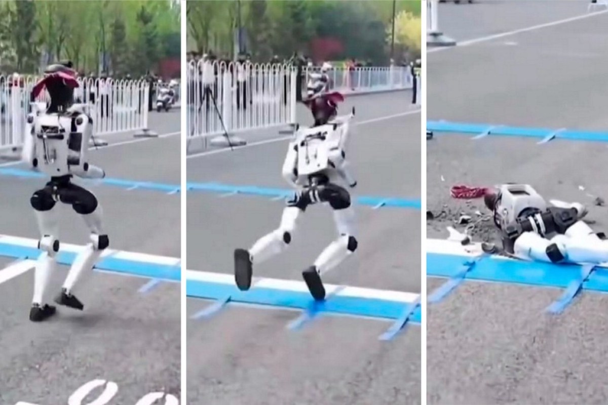 crumbling humanoid robot