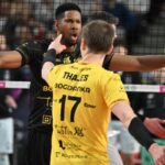 volleyball match action