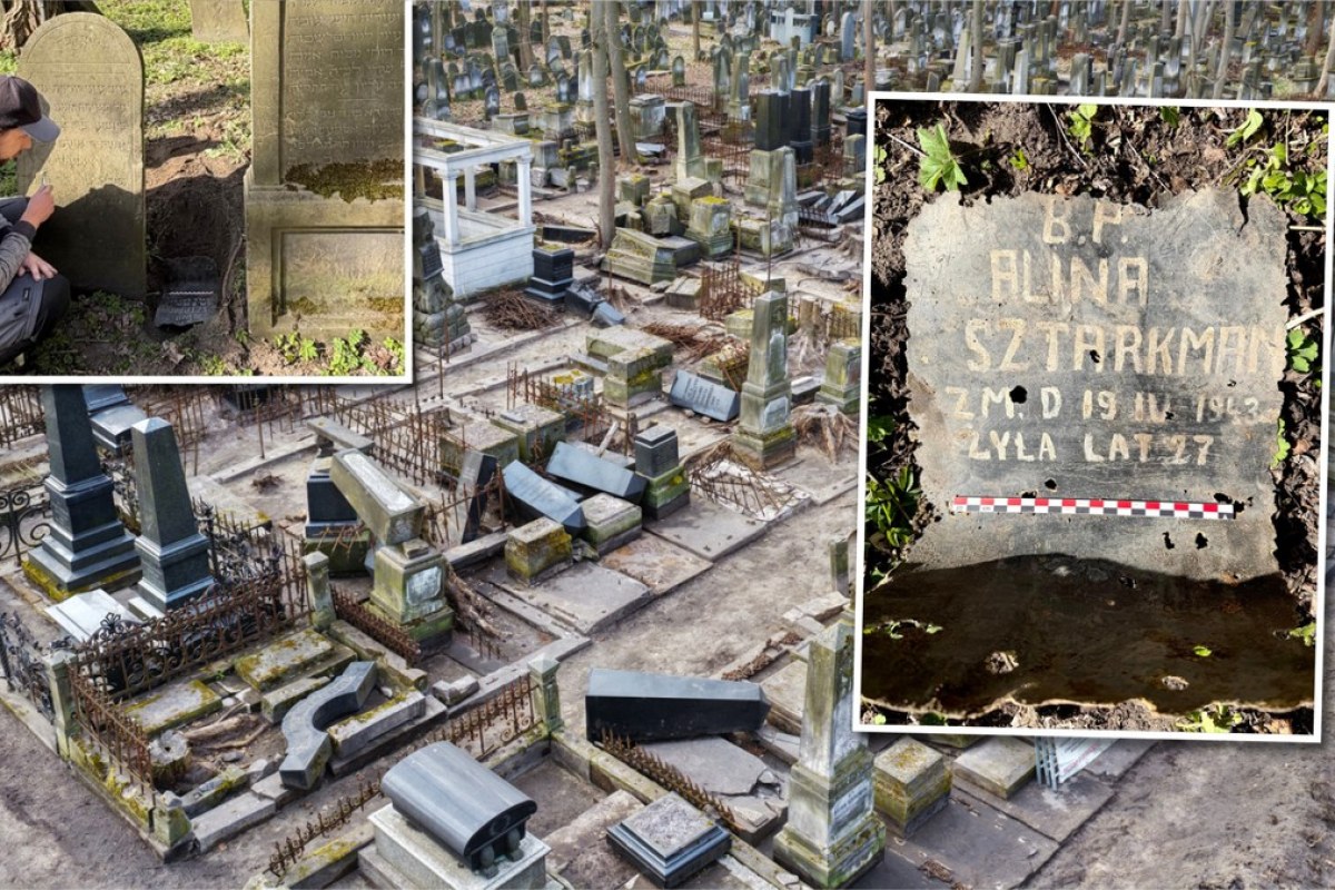 old Jewish tombstone fragment