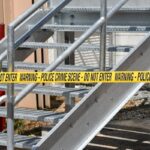 police tape building