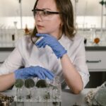 scientist laboratory plants