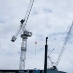 construction site cranes